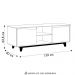 Rack para Sala Bancada de TV 55 Pol 139cm Flow Cinza - EJ Móveis