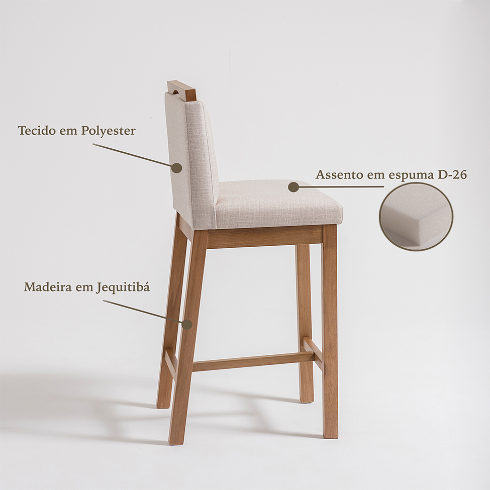 Banqueta Dani Nogueira e Bege
