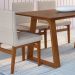 Conjunto com 2 Cadeiras Biena Algodão Bege e Nogueira