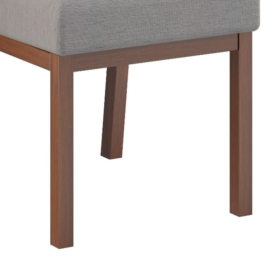 Conjunto com 2 Cadeiras Sofia I Cinza e Castanho
