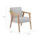 Conjunto com 2 Poltronas Flávia Cinza e Natural