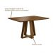 Conjunto de Mesa de Jantar Retangular com Tampo Madeira Frame e 4 Cadeiras Biena Algodão Bege e Nogueira