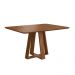 Mesa de Jantar Retangular com Tampo Laminado Madeira Frame Nogueira 120cm