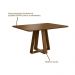 Mesa de Jantar Retangular com Tampo Laminado Madeira Frame Nogueira 120cm