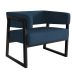 Poltrona Bria Poliéster Azul Marinho e Preto