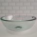 Cuba De Vidro Verde Para Banheiro Lavabo Redondo Cuba de Apoio 30cm
