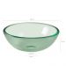 Cuba De Vidro Verde Para Banheiro Lavabo Redondo Cuba de Apoio 30cm