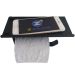 Porta Papel Higiênico Preto De Parede Com Suporte Apoio De Celular