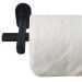 Suporte Papeleira Preto Porta Papel Higiênico Oval de Parede Banheiro Lavabo