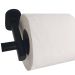 Suporte Papeleira Preto Porta Papel Higiênico Oval de Parede Banheiro Lavabo