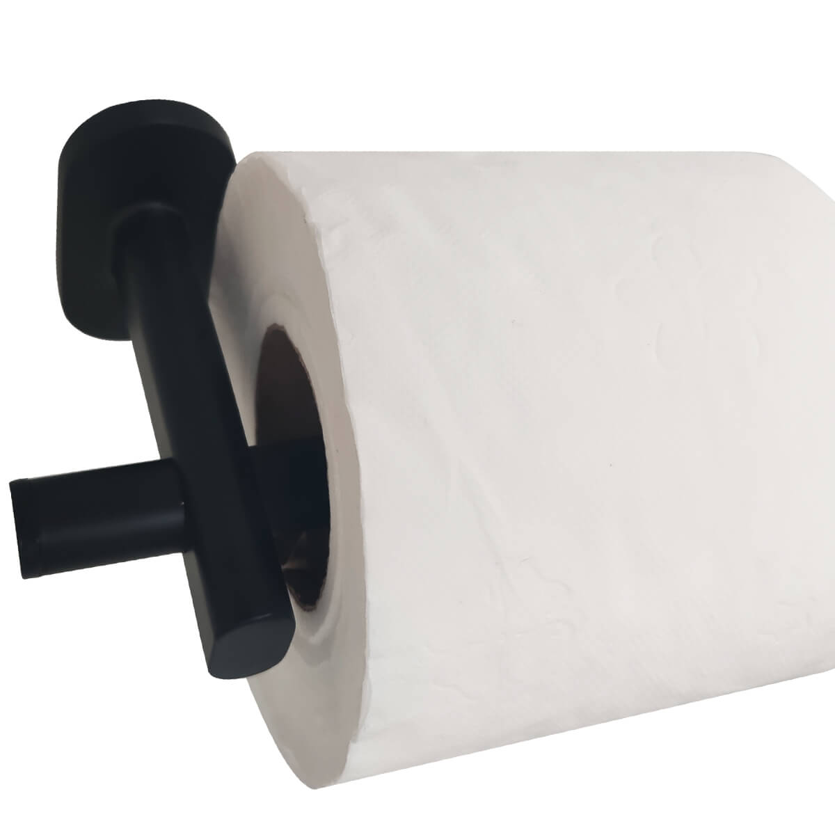 Suporte Papeleira Preto Porta Papel Higiênico Oval de Parede Banheiro Lavabo
