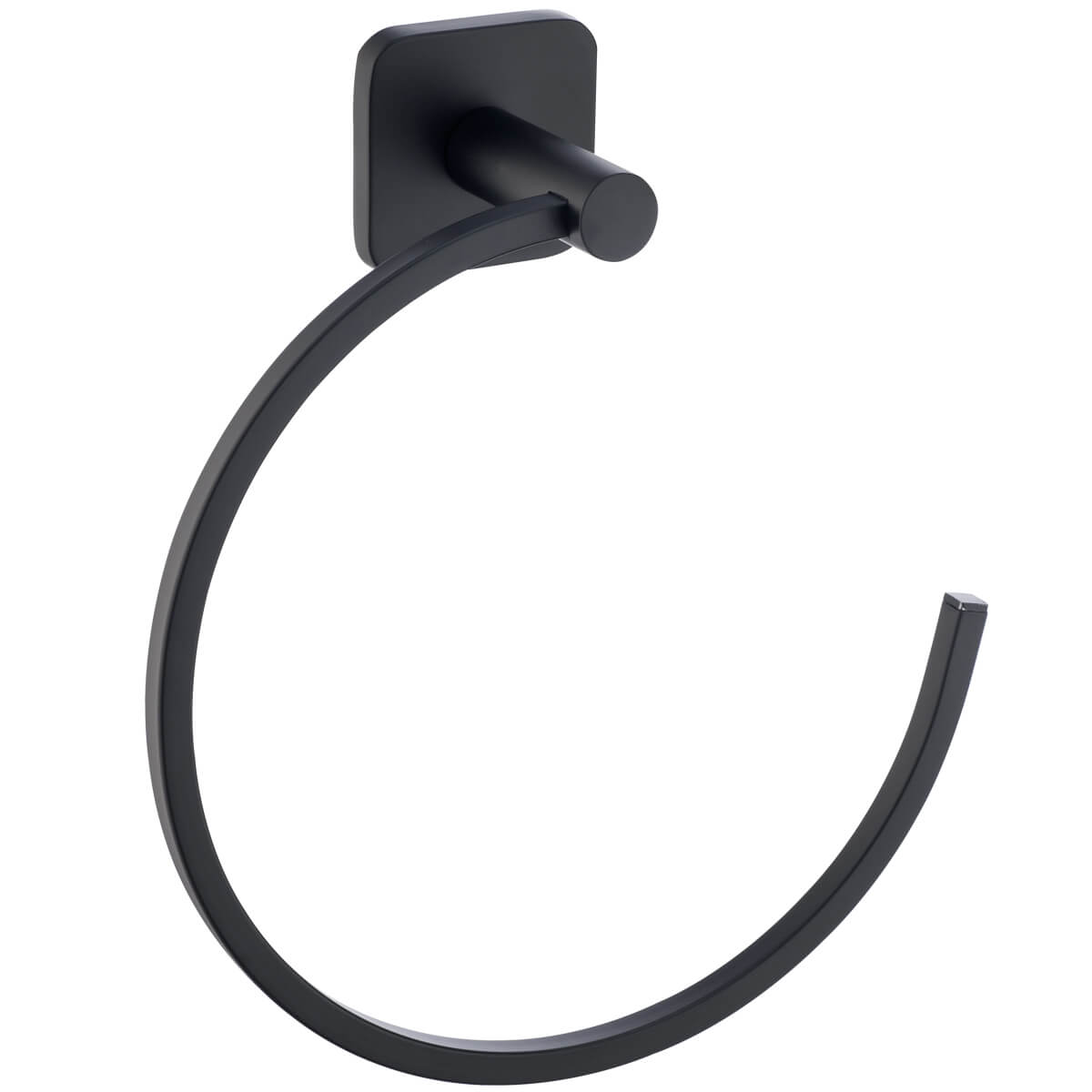 Suporte Para Toalha de Rosto Porta Toalheiro De Argola Quadrada Preto