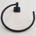 Suporte Para Toalha de Rosto Porta Toalheiro De Argola Quadrada Preto