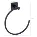 Suporte Para Toalha de Rosto Porta Toalheiro De Argola Quadrada Preto