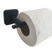 Suporte Porta Papel Higiênico De Parede Quadrado Para Banheiro Preto