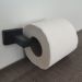 Suporte Porta Papel Higiênico Preto Quadrado De Metal Papeleira Banheiro