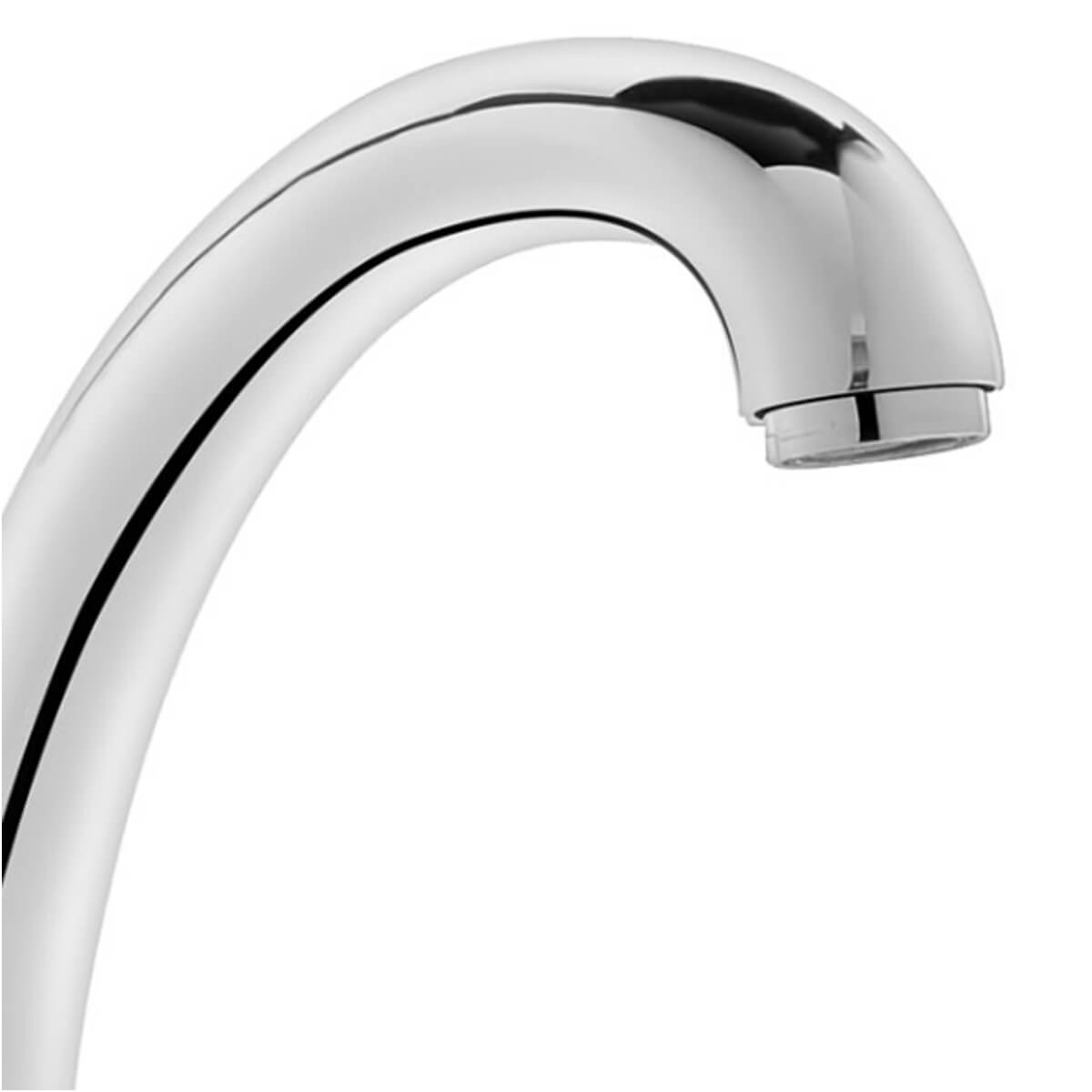 Torneira Bica Alta De Latão Cromado Monocomando Para Cozinha Eco Metais