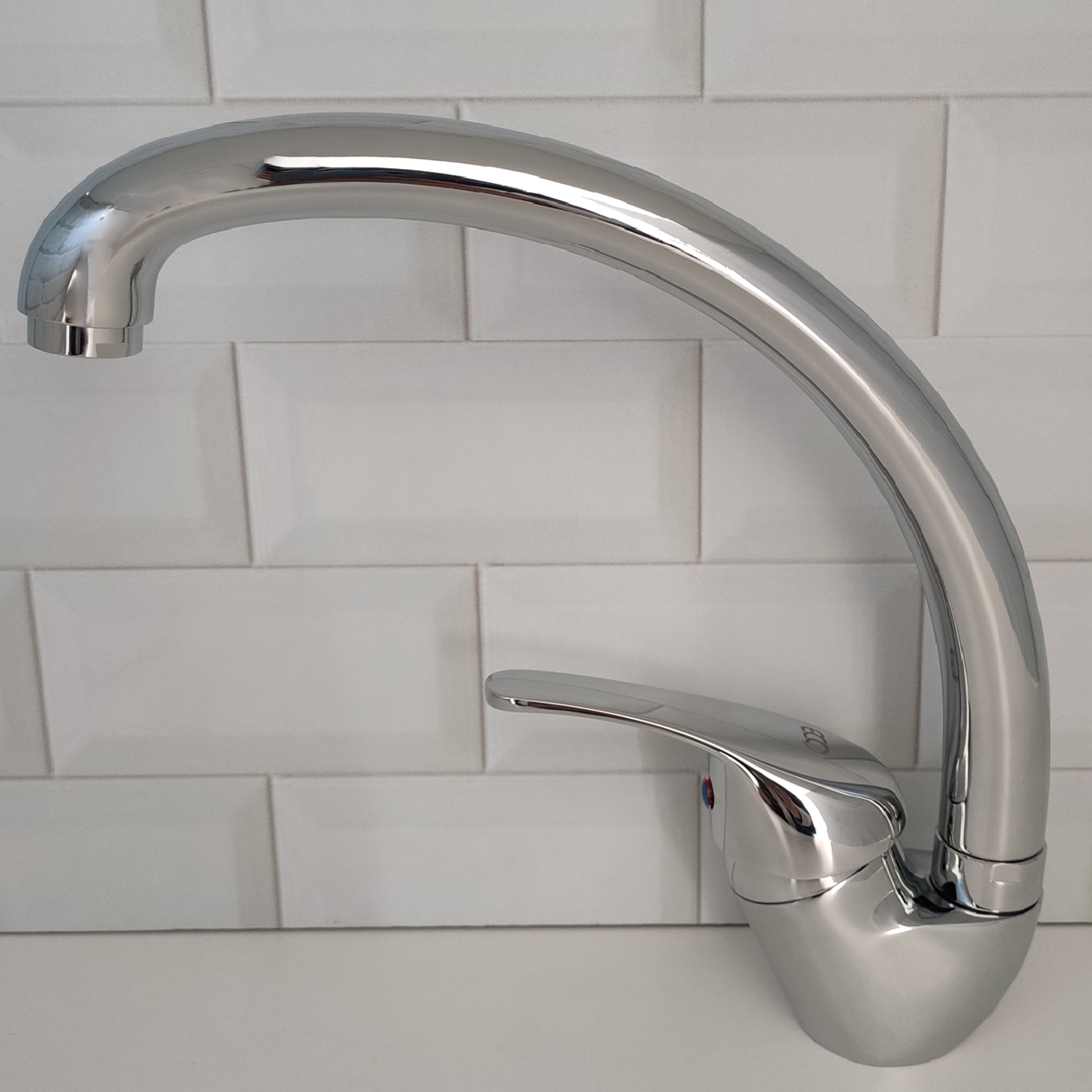Torneira Bica Alta De Latão Cromado Monocomando Para Cozinha Eco Metais