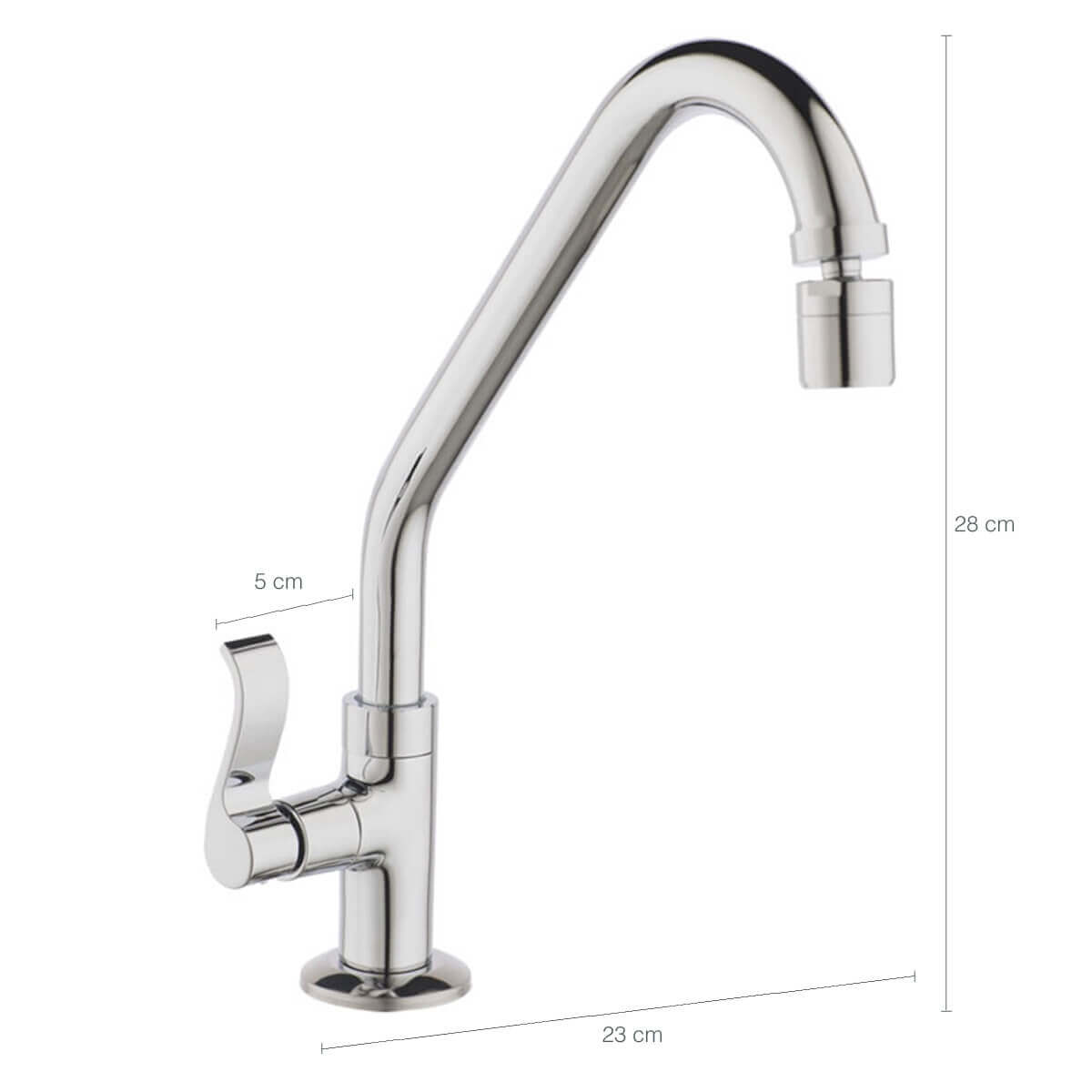 Torneira de Bancada Bica Alta Arejador Articulado Cozinha Banheiro Lavabo