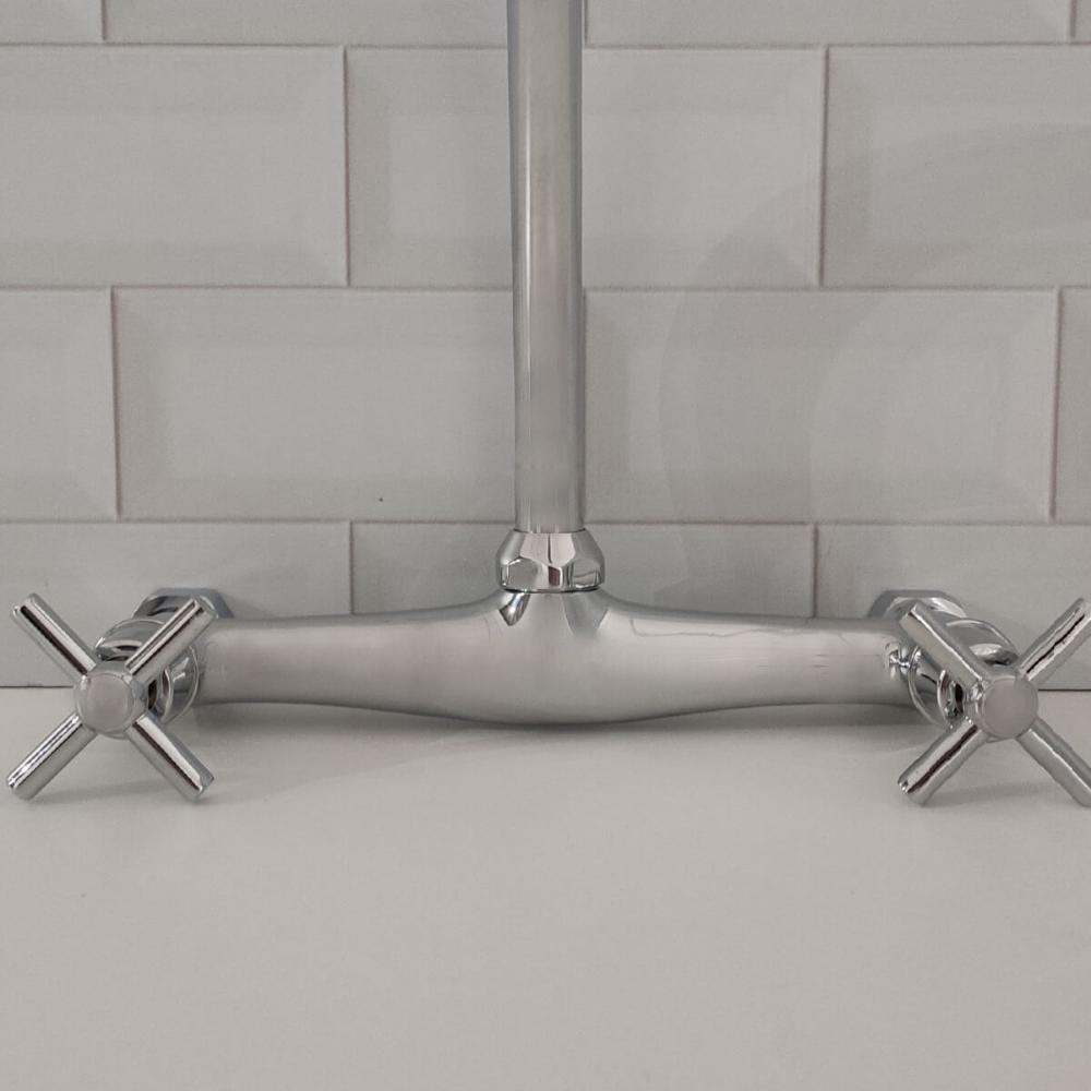 Torneira Misturador De Parede Para Cozinha Área de Serviço Bica Alta Cromada Eco Metais