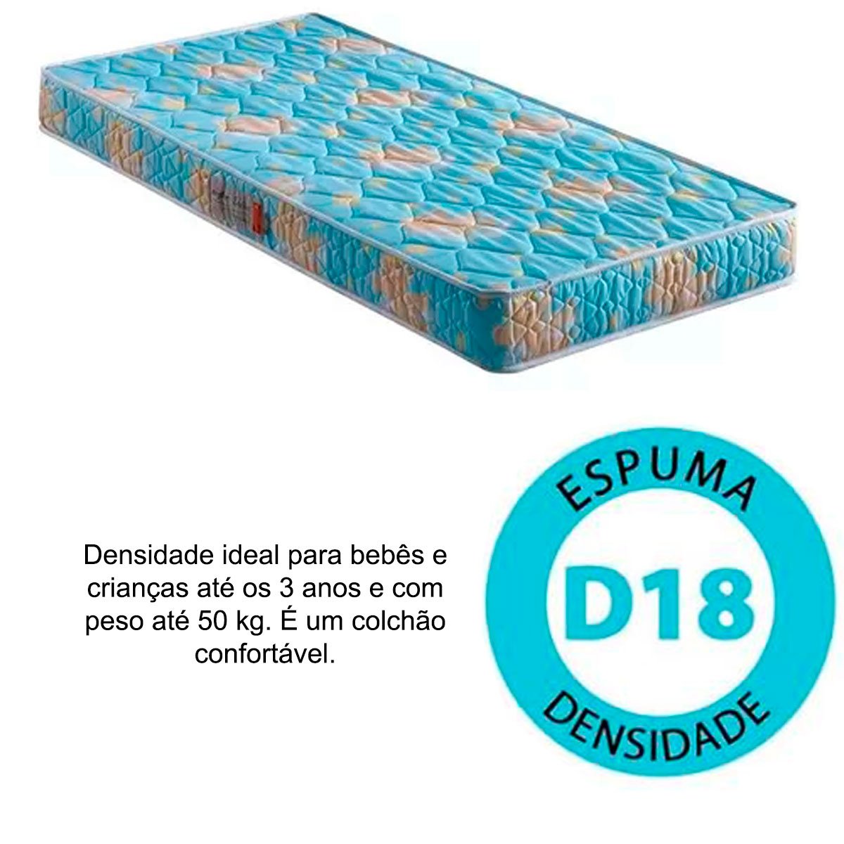 Colchão de Berço D18 130x70x10 cm Ecoline Status