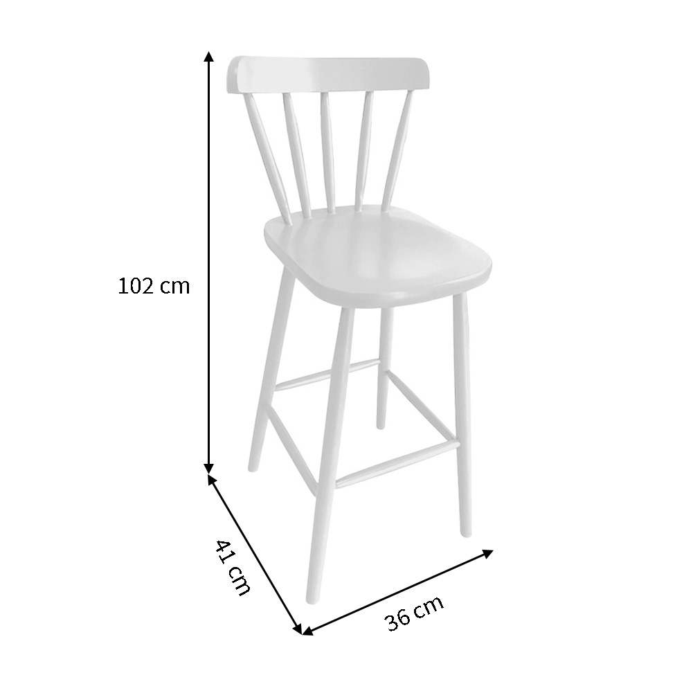 Banqueta Alta  Espanha Branco