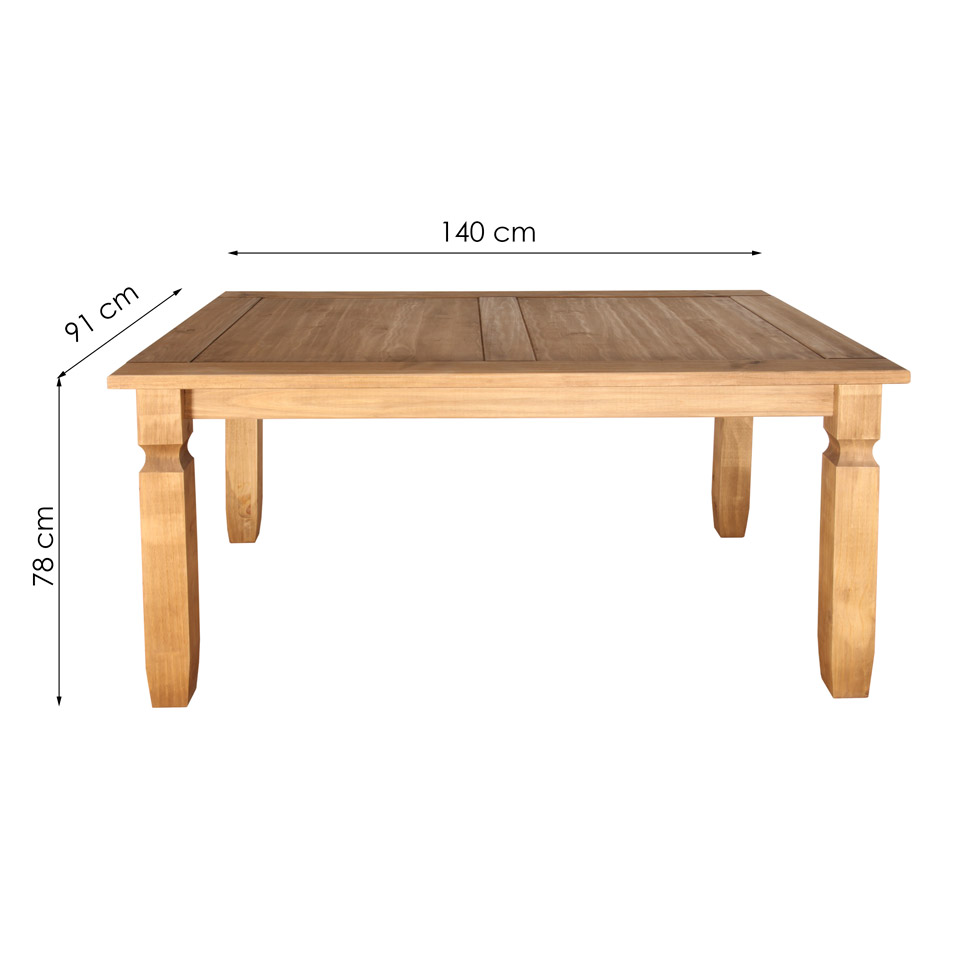 Mesa de Jantar Retangular Corona Mel 140 cm