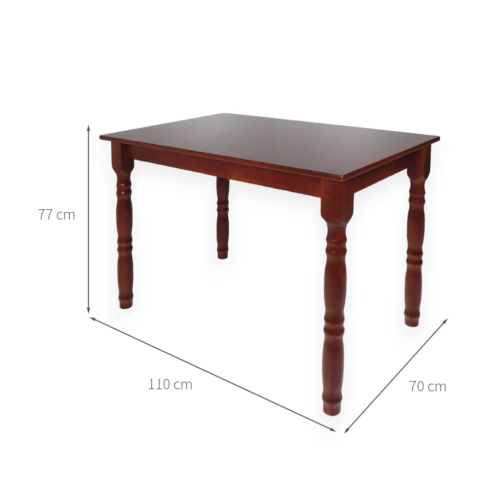 Mesa de Jantar Retangular Dalas Imbuia 110 cm