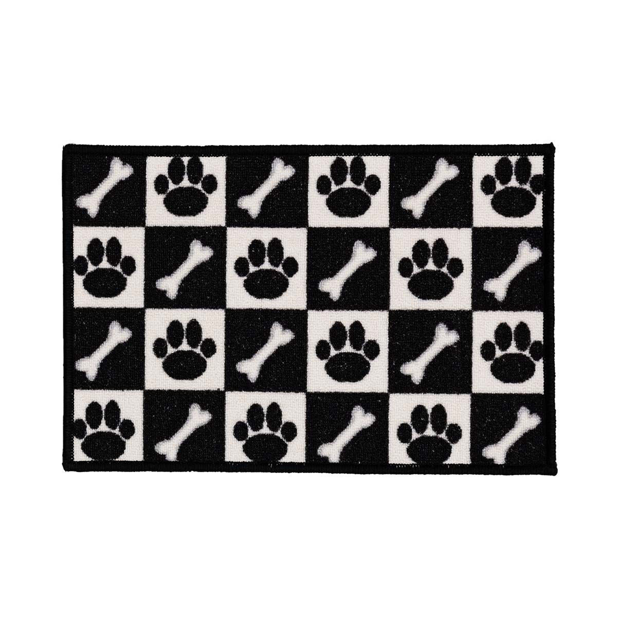 Capacho Antiderrapante Clean 29 Preto-Branco 0,45X0,75M
