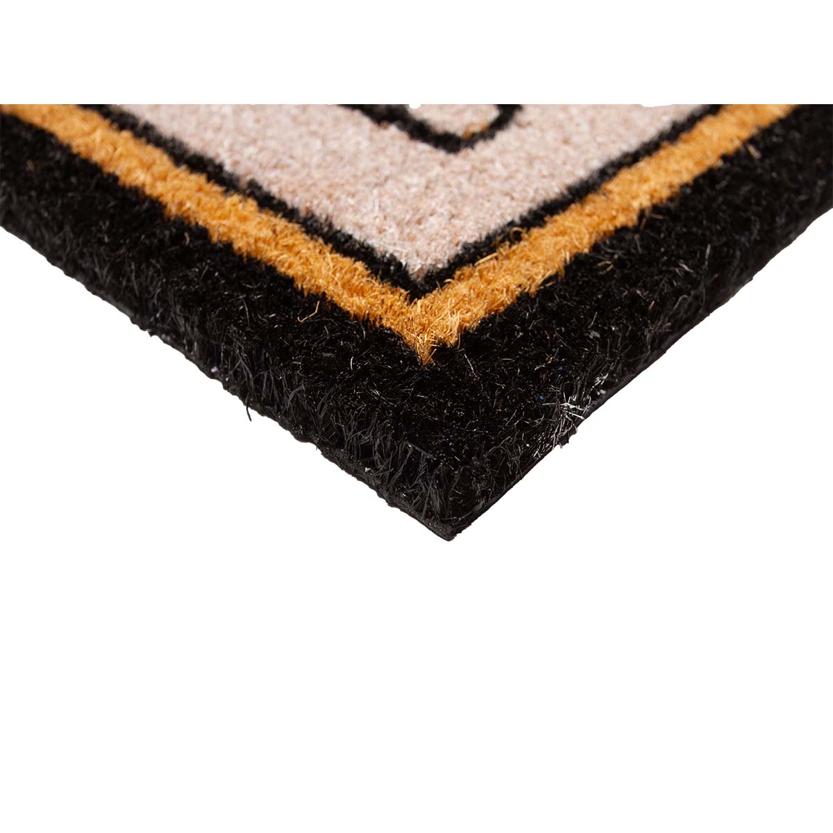 Capacho Fibra de Coco Estampado 31 Bege-Preto 0,33X0,60M