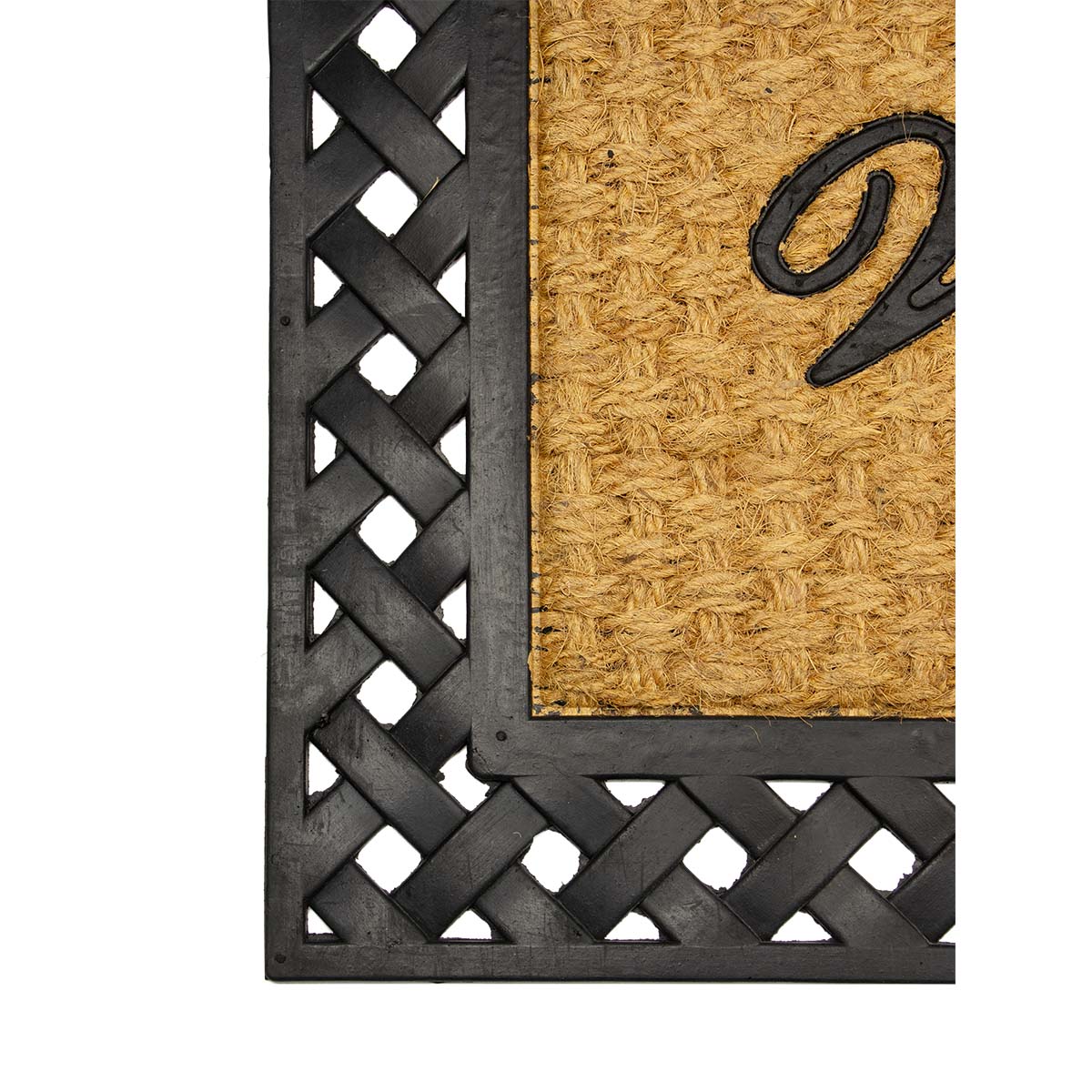 Capacho Fibra de Coco Prime 21 Bege-Preto 0,45X0,75M