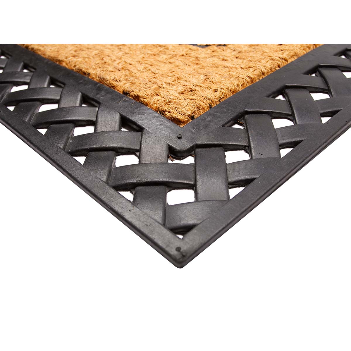 Capacho Fibra de Coco Prime 21 Bege-Preto 0,45X0,75M