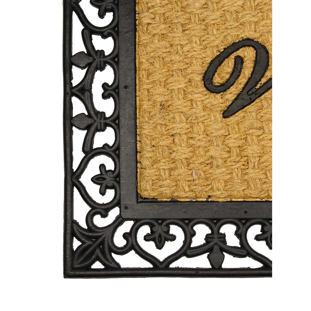 Capacho Fibra de Coco Prime 22 Bege-Preto 0,45X0,75M