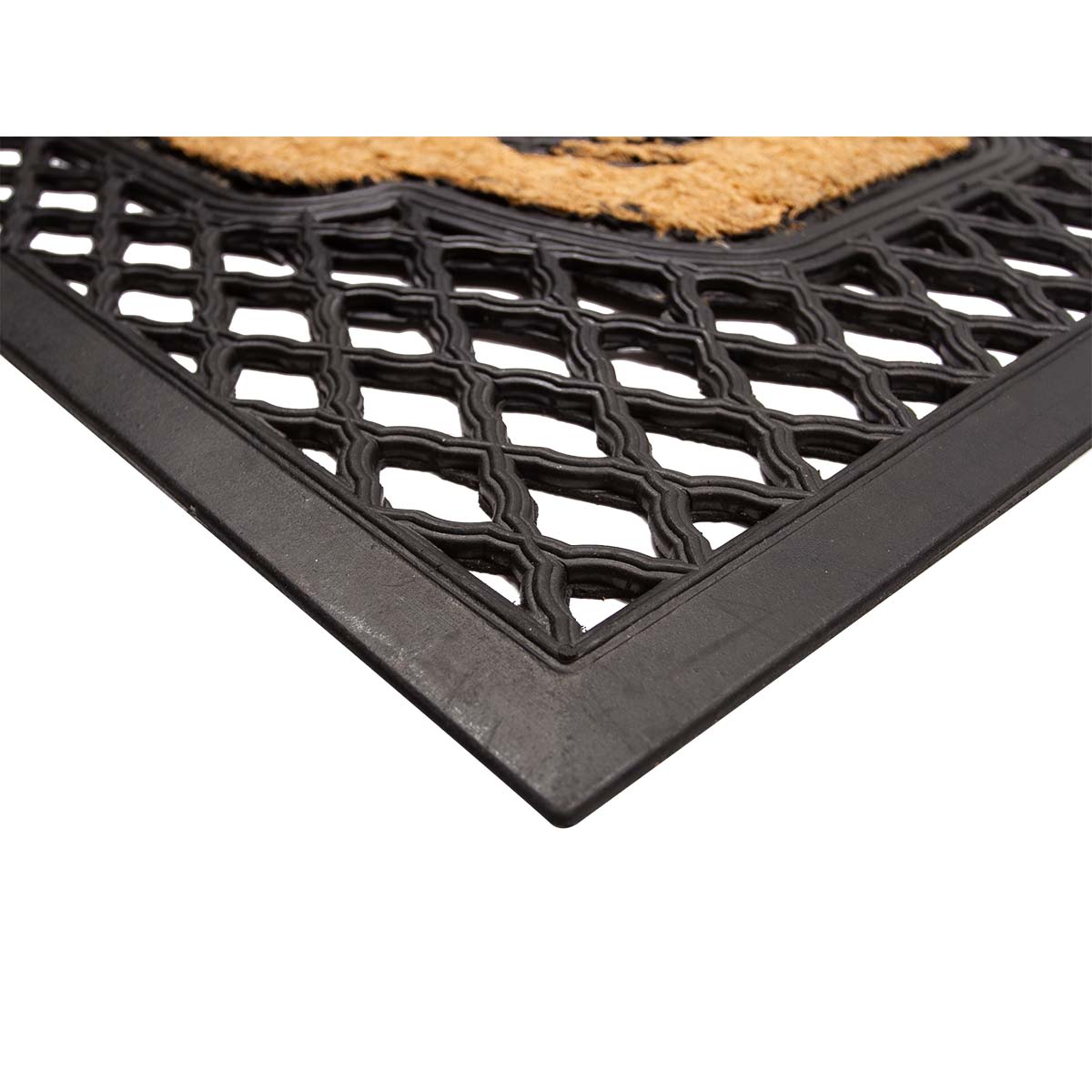 Capacho Fibra de Coco Prime 23 Bege-Preto 0,45X0,75M