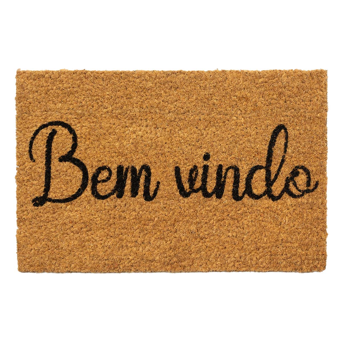 Capacho Fibra de Coco Sergipe 01 Bege-Preto 0,30X0,45M