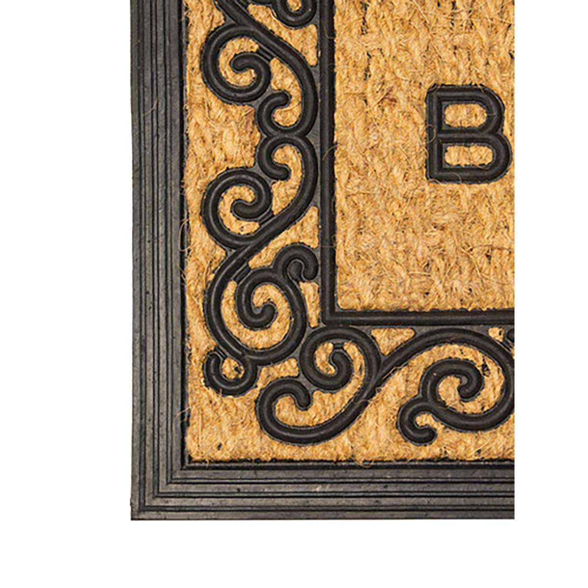 Capacho de Borracha Alagoas 02 Bege-Preto 0,33X0,60M