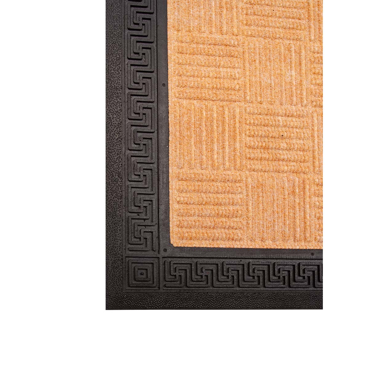 Capacho de Borracha Felix 21 Preto-Bege 0,40X0,60M