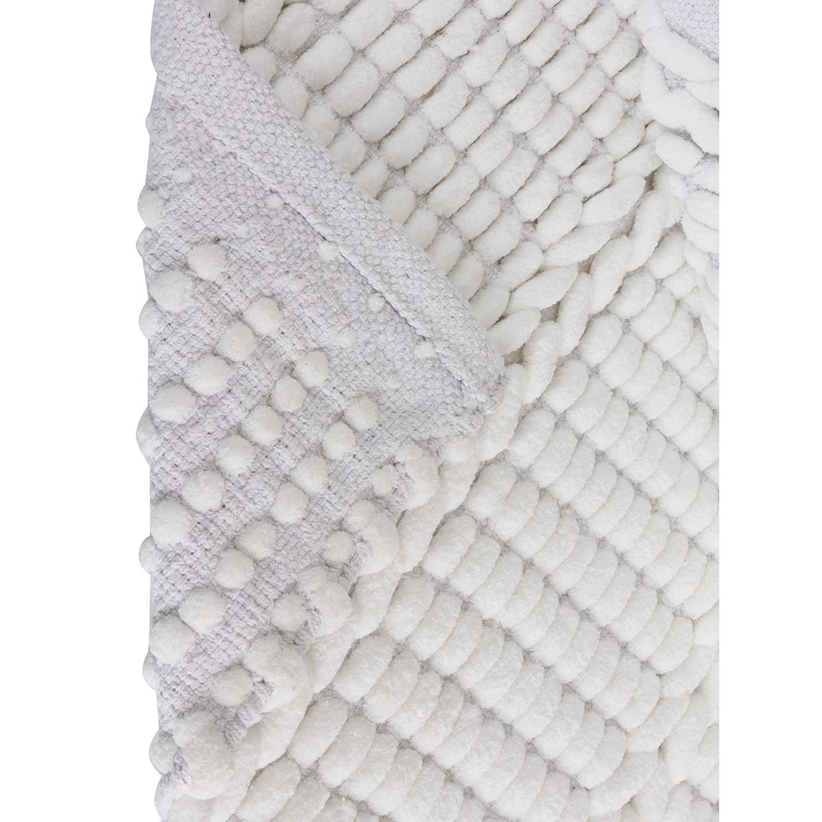 Tapete Banheiro Antiderrapante Caribe 01 Branco 0,60X0,90M