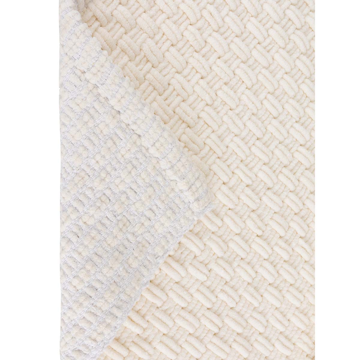 Tapete Banheiro Antiderrapante Hawai 01 Branco 0,60X0,90M