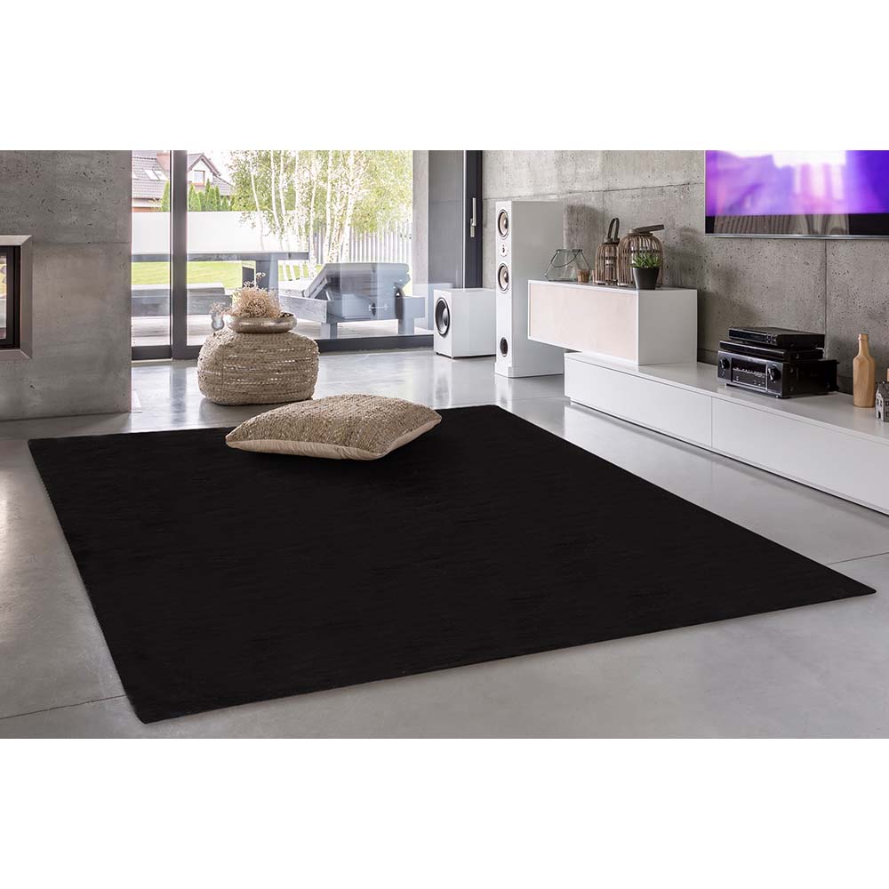 Tapete Felpudo Pluma 04 Preto 1,40X2,00M - Edantex