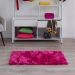Tapete Quarto Sala Retangular Peludo Felpudo Rosa 50X1M