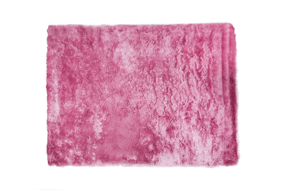 Tapete Quarto Sala Retangular Peludo Felpudo Rosa 50X1M