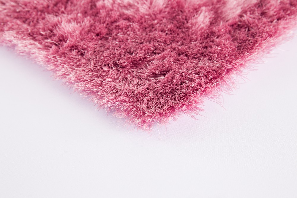 Tapete Quarto Sala Retangular Peludo Felpudo Rosa 50X1M