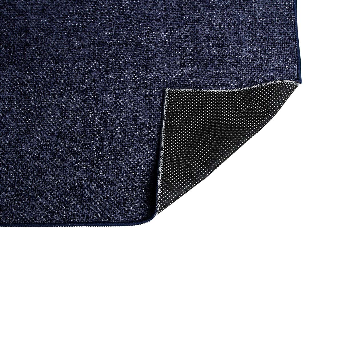 Tapete Sala Antiderrapante Linen 04 Azul  2,00X2,50M