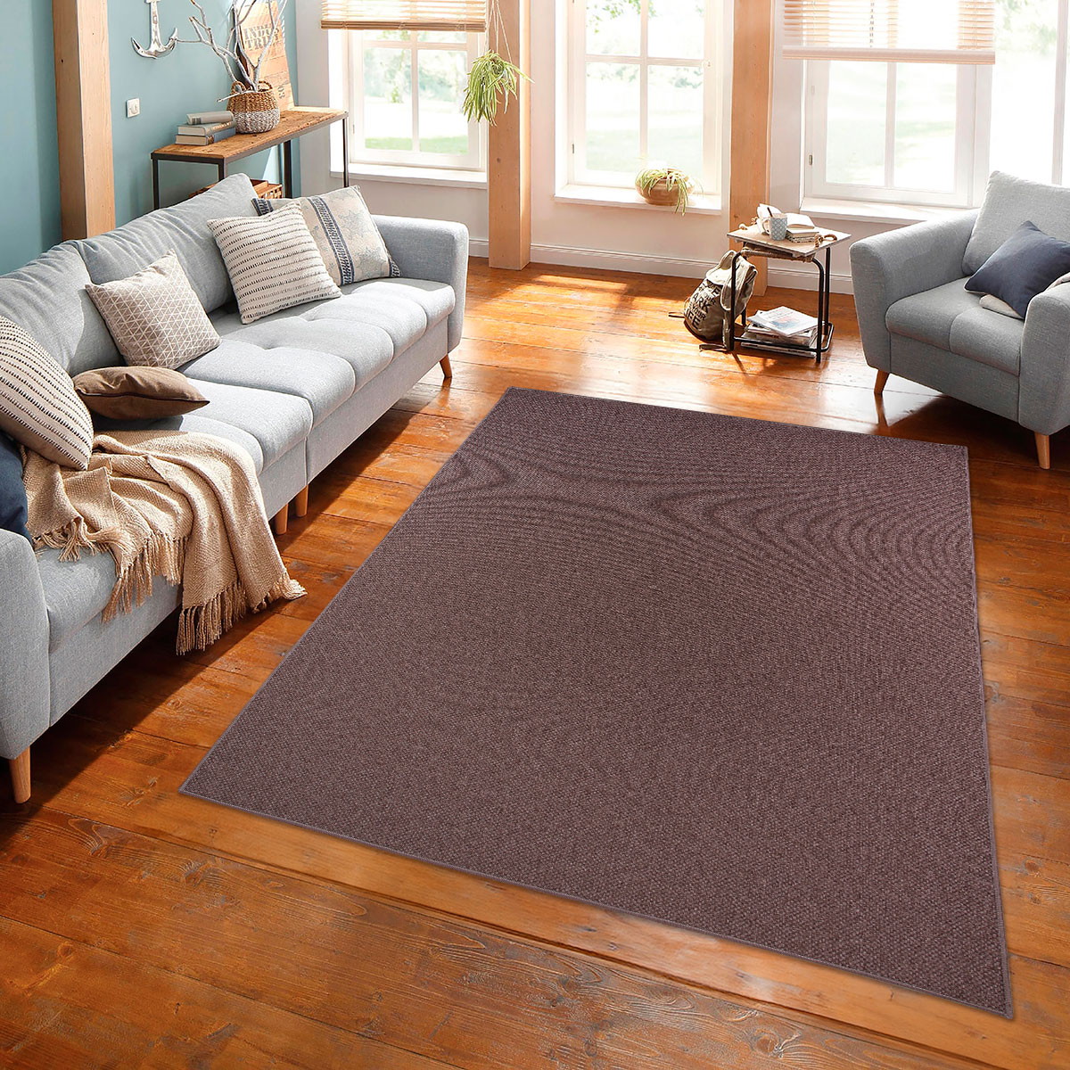 Tapete Sisal Antiderrapante Charm 04 Marrom 1,40X2,00M