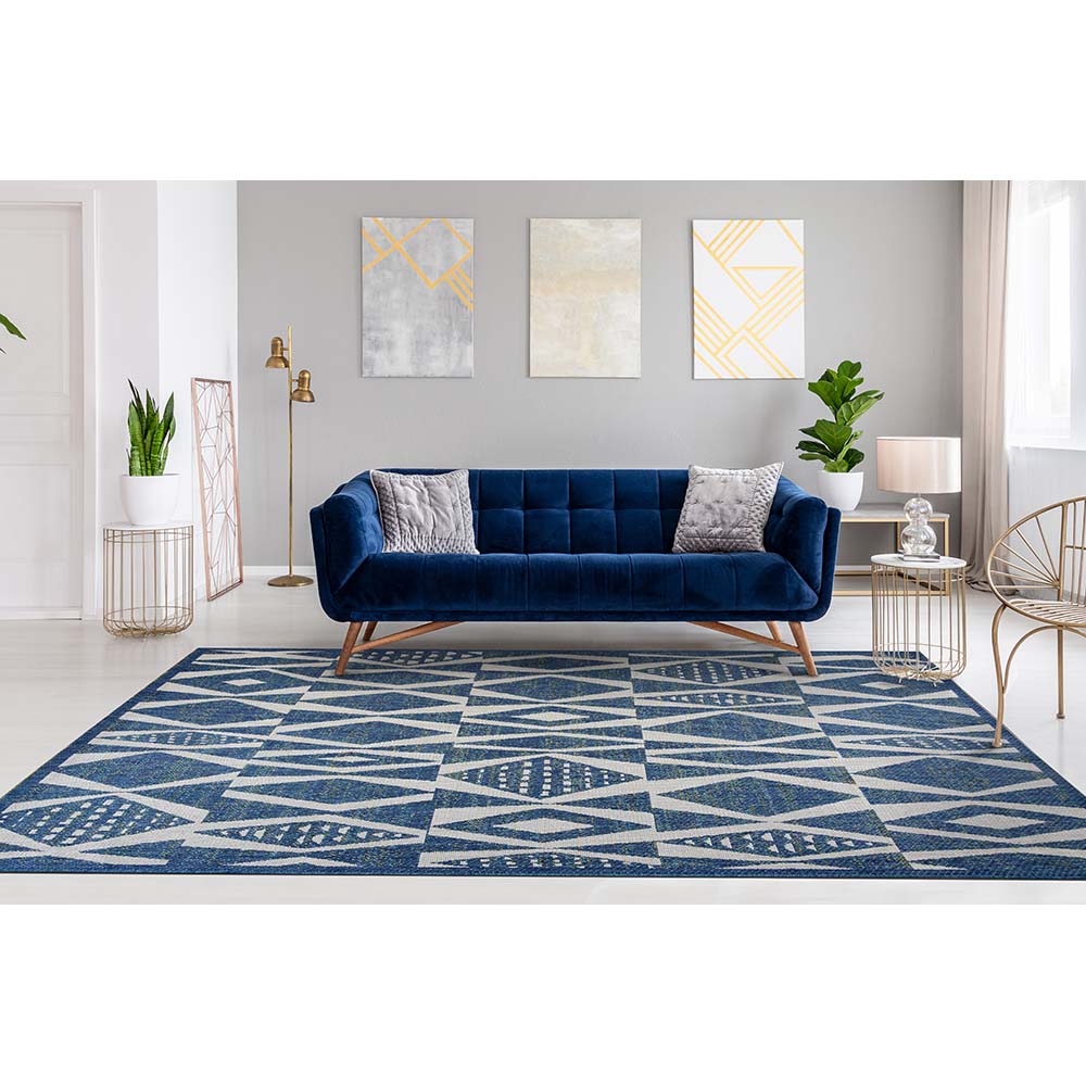 Tapete Sisal Aurora 02 Azul 1,40X2,00M - Edantex