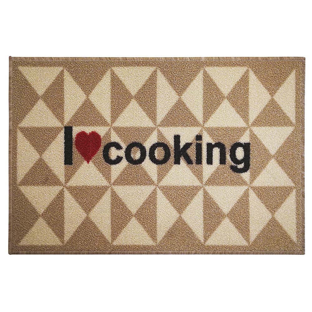 Tapete para Cozinha Clean 9 Bege-Cinza 0,40X0,60M - Edantex