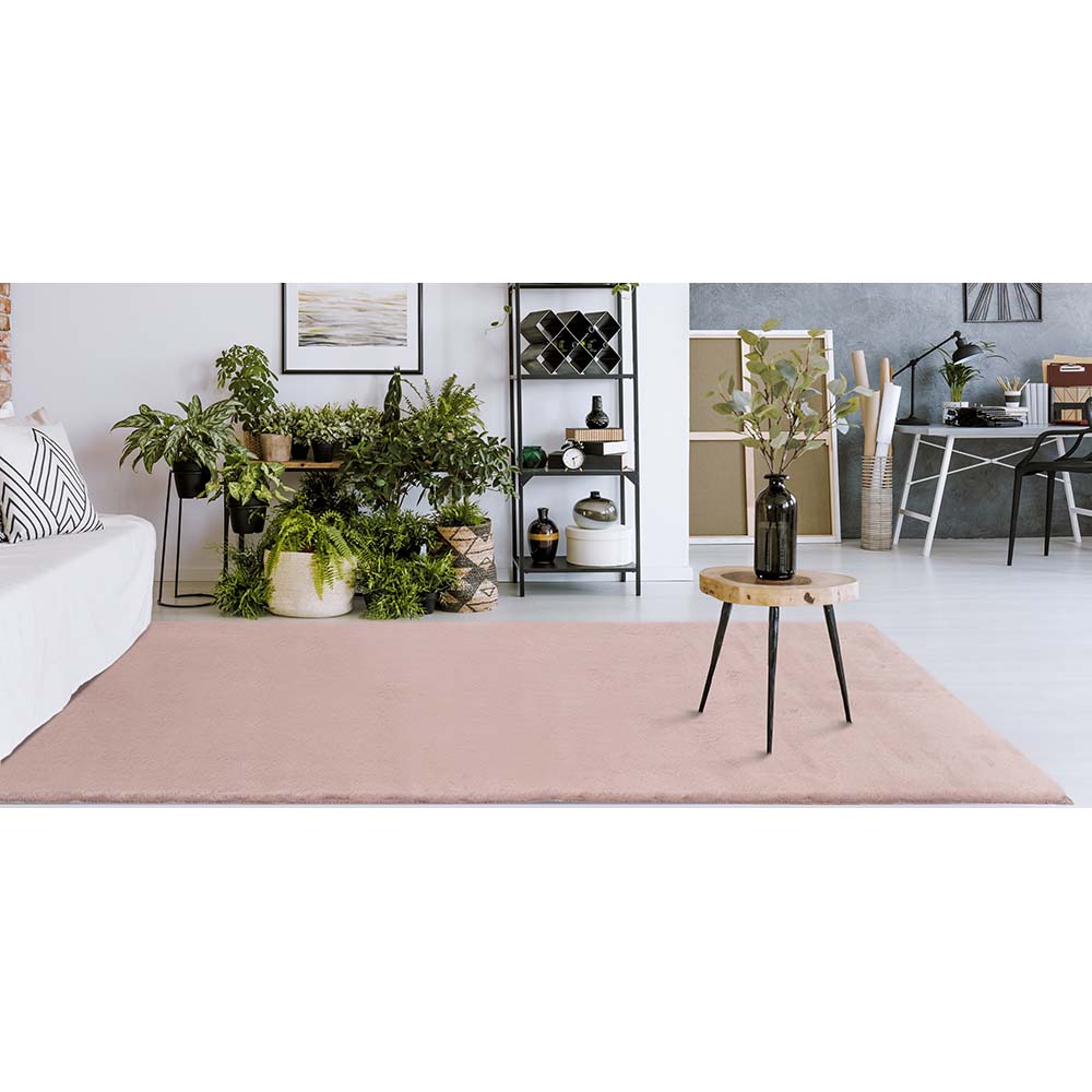 Tapete para Sala Aconchego 07 Rosa 1,60M Redondo - Edantex
