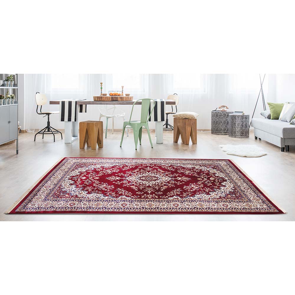 Tapete para Sala Belga Bruxelas 3 Vermelho 1,40X2,00M