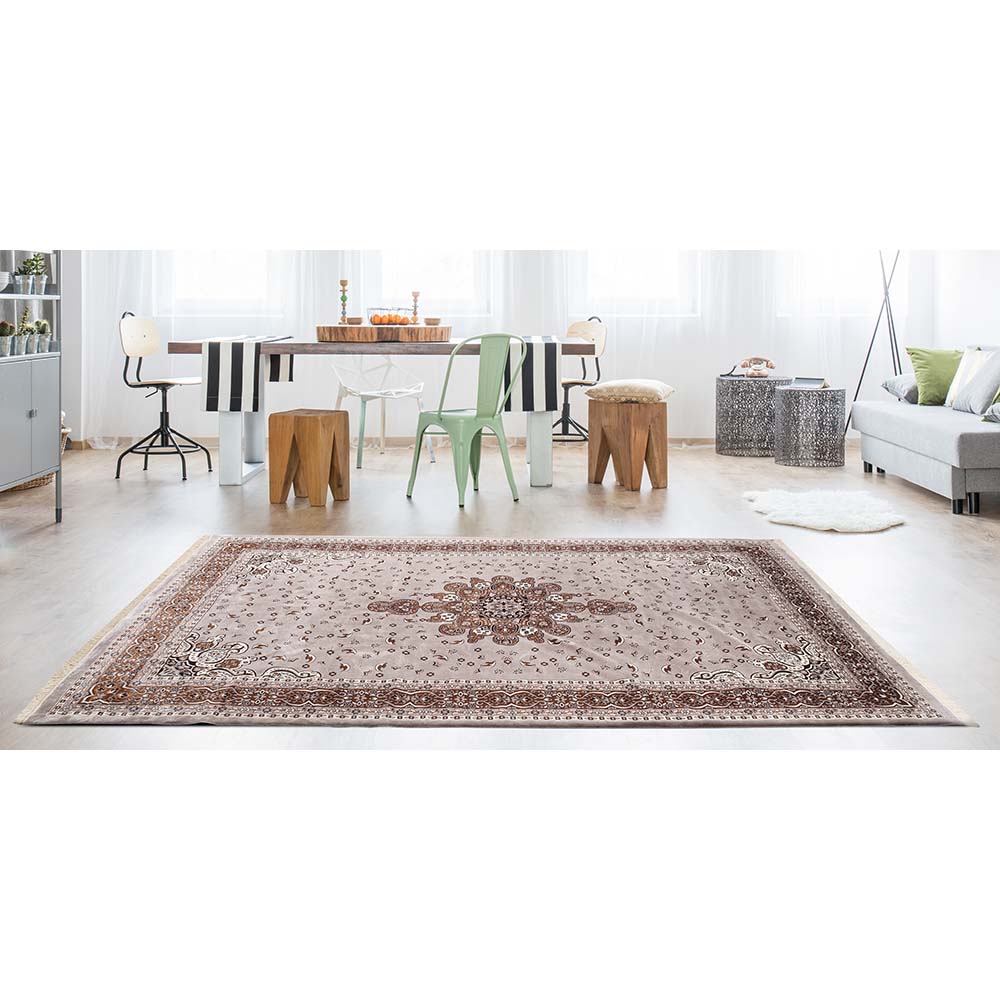 Tapete para Sala Belga Bruxelas 5 Bege 2,00X2,50M - Edantex